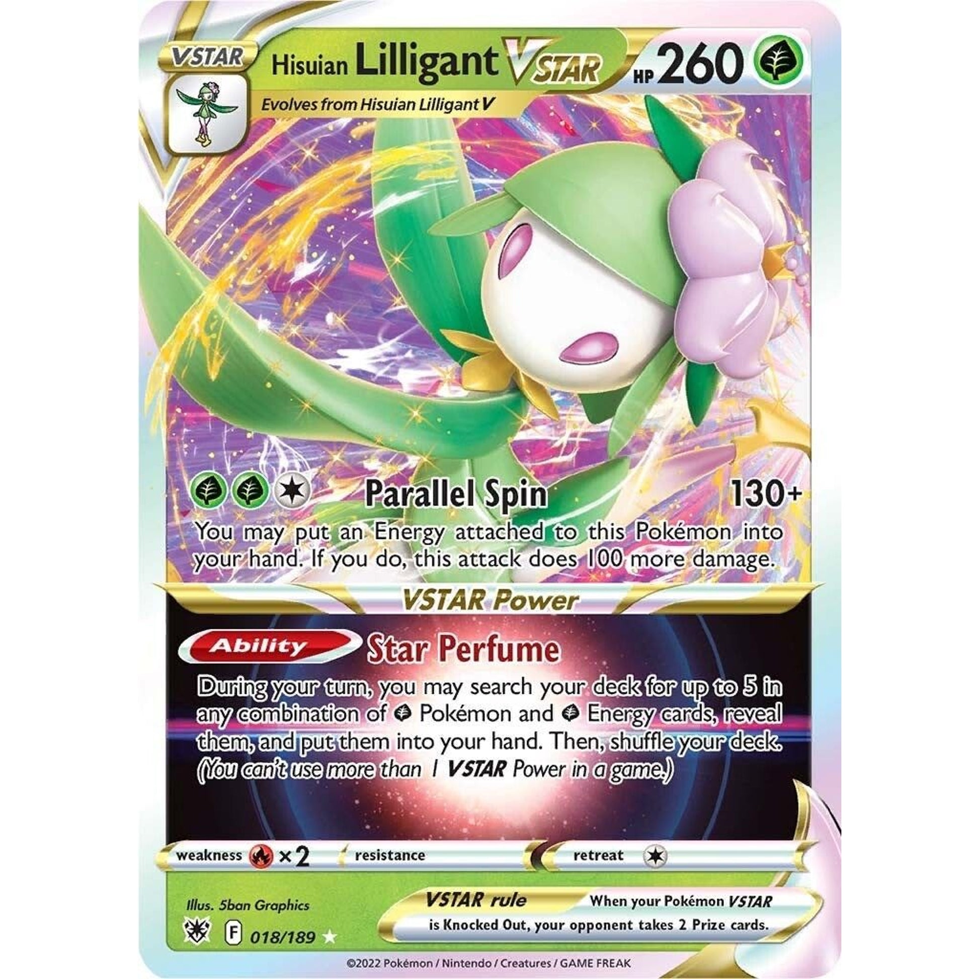 Image for Hisuian Lilligant VSTAR (018/189) (SWSH10) - Pokemon