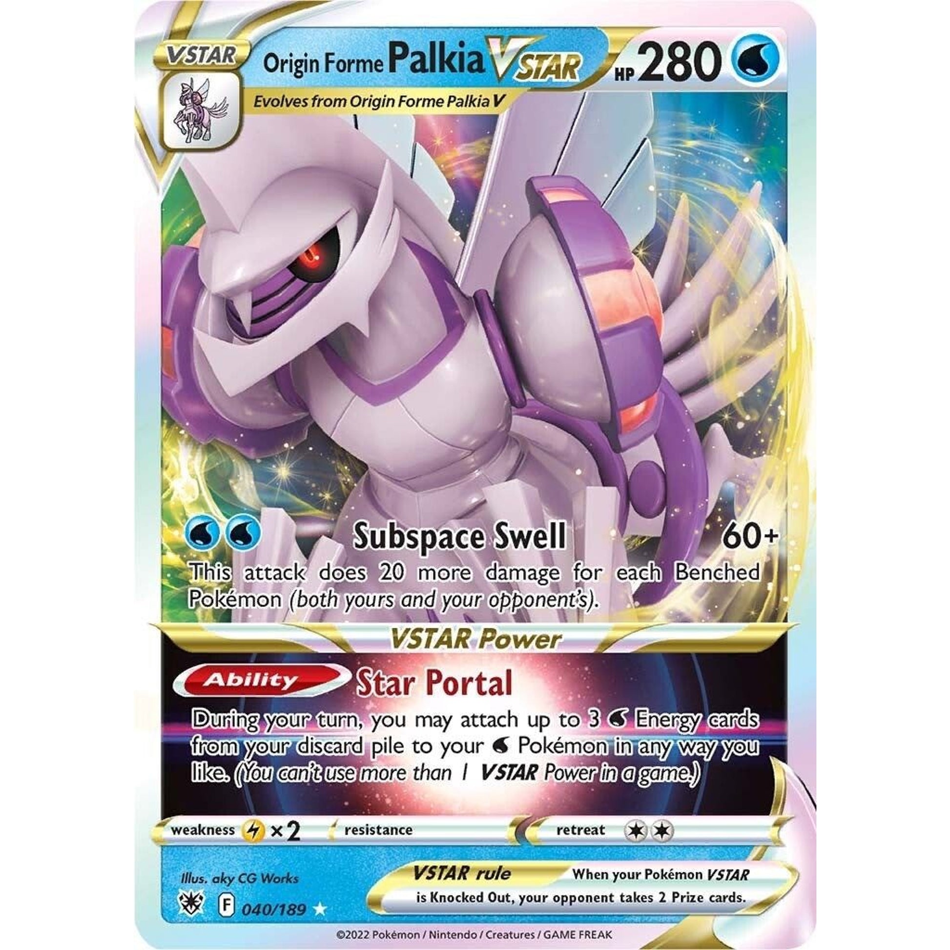 Image for Origin Forme Palkia VSTAR (040/189) (SWSH10) - Pokemon