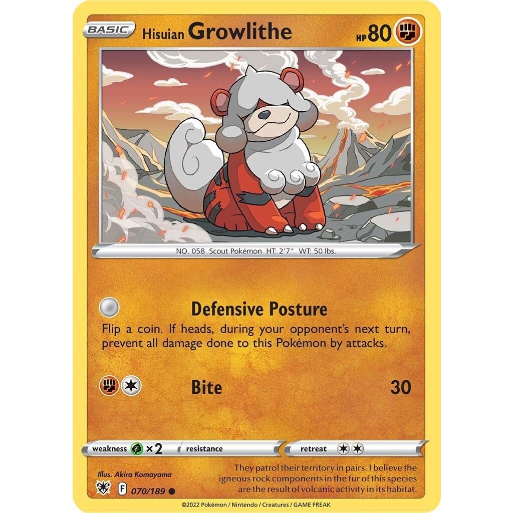 Image for Hisuian Growlithe (070/189) (SWSH10) - Pokemon