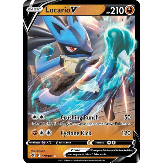 Image for Lucario V (078/189) (SWSH10) - Pokemon