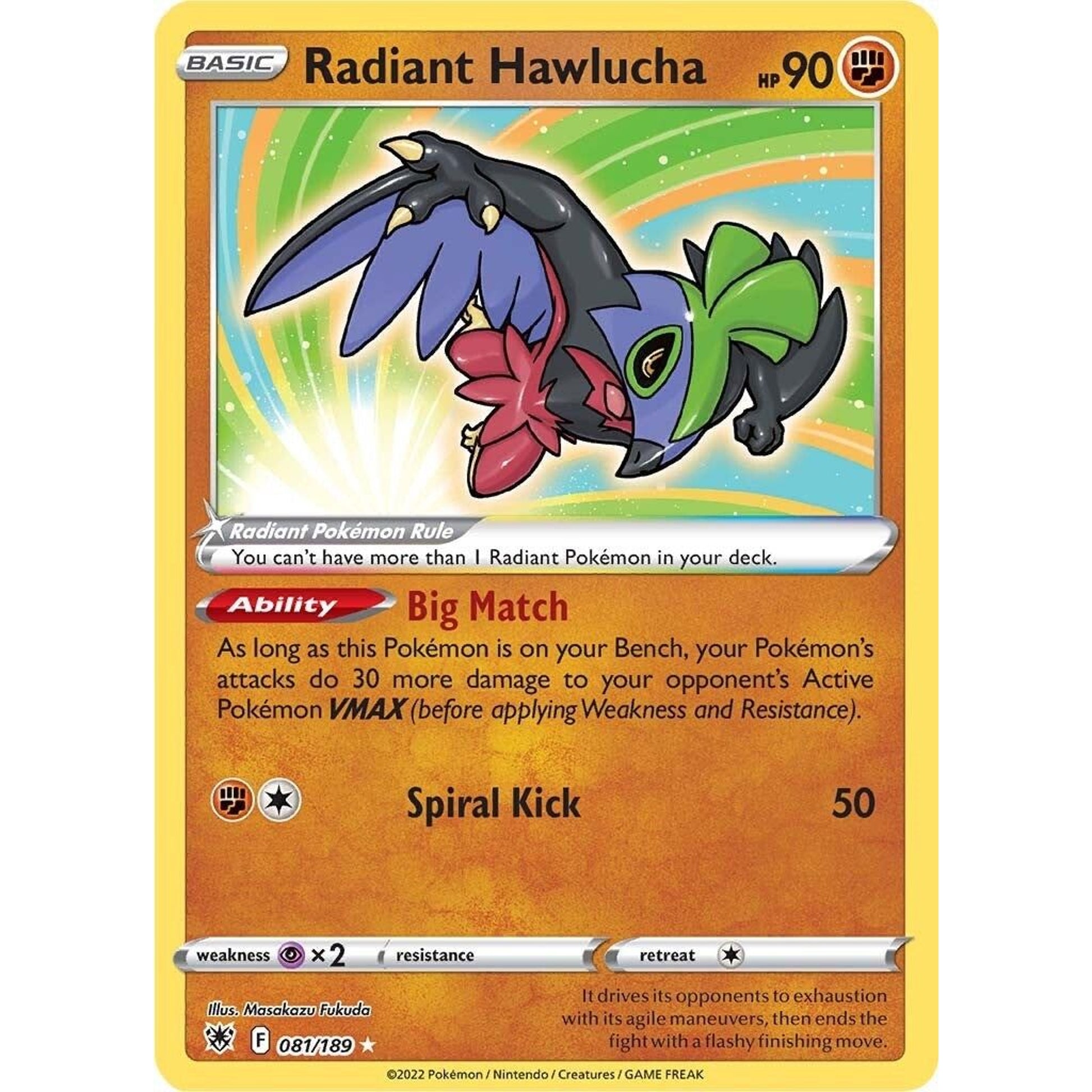 Image for Radiant Hawlucha (081/189) (SWSH10) - Pokemon