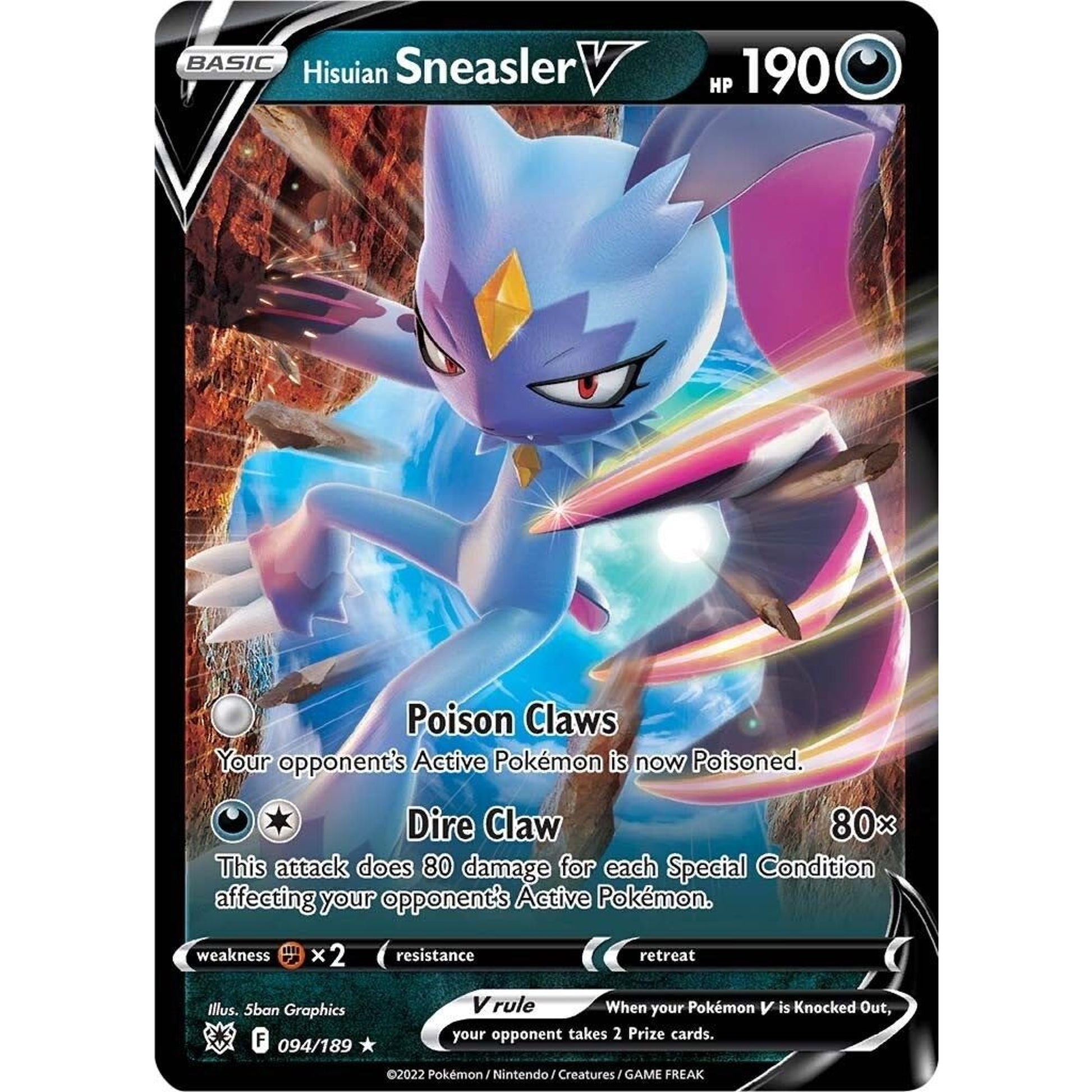 Image for Hisuian Sneasler V (094/189) (SWSH10) - Pokemon