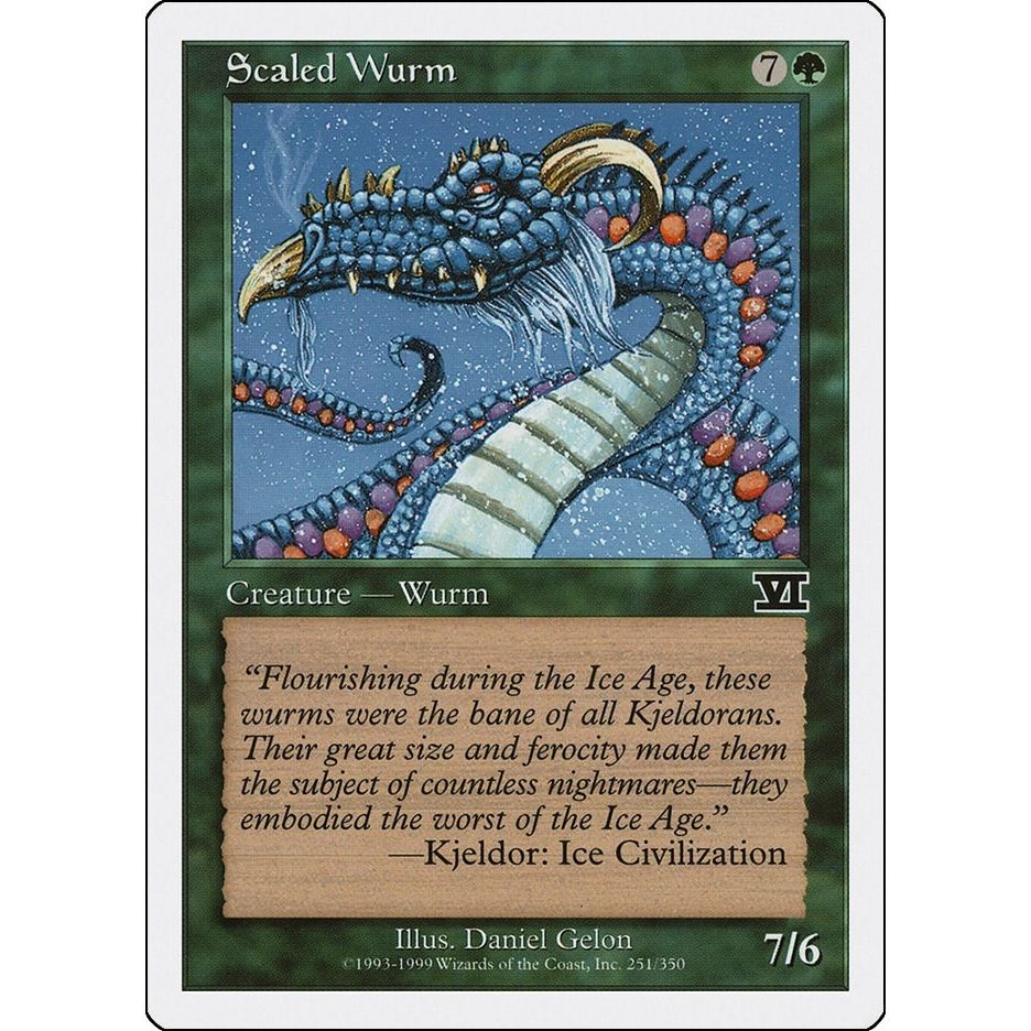 Image for Scaled Wurm (251) (6ED) - Magic: The Gathering