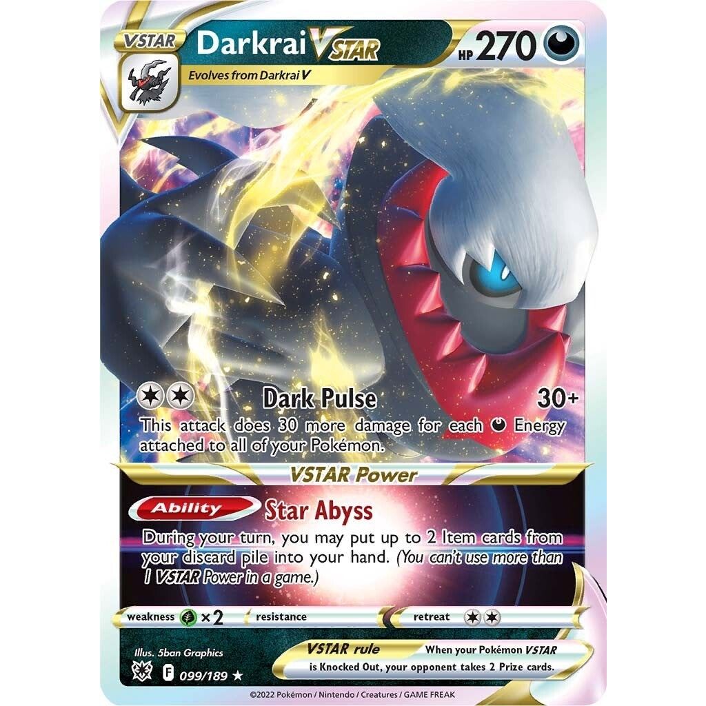 Image for Darkrai VSTAR (099/189) (SWSH10) - Pokemon
