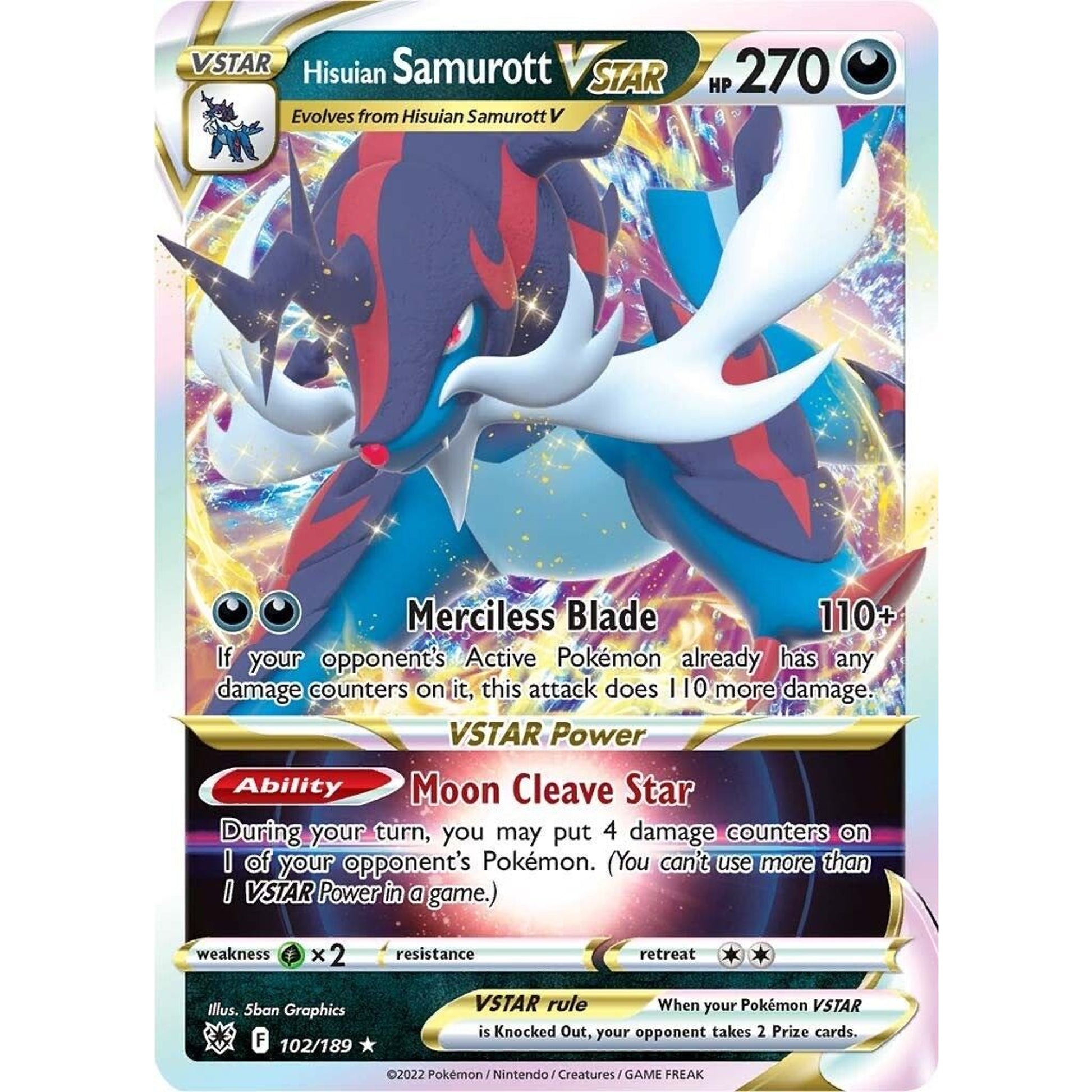 Image for Hisuian Samurott VSTAR (102/189) (SWSH10) - Pokemon