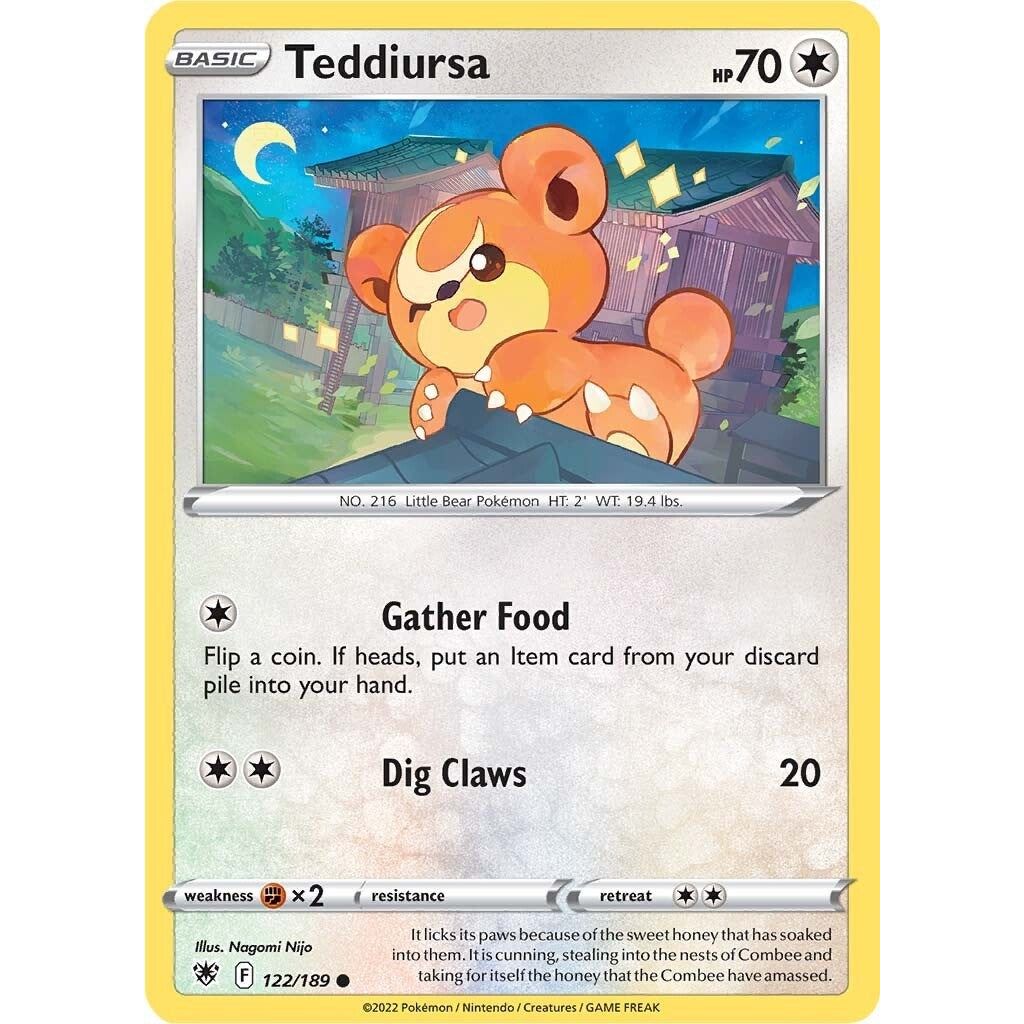Image for Teddiursa (122/189) (SWSH10) - Pokemon