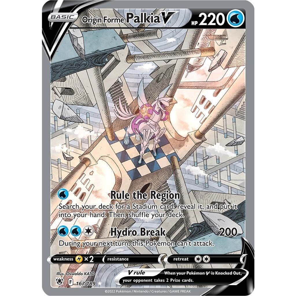 Image for Origin Forme Palkia V (Alternate Full Art) (167/189) (SWSH10) - Pokemon