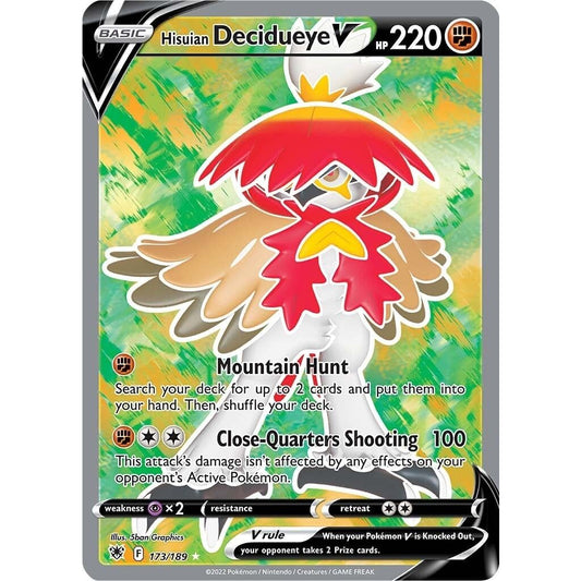 Image for Hisuian Decidueye V (Full Art) (173/189) (SWSH10) - Pokemon