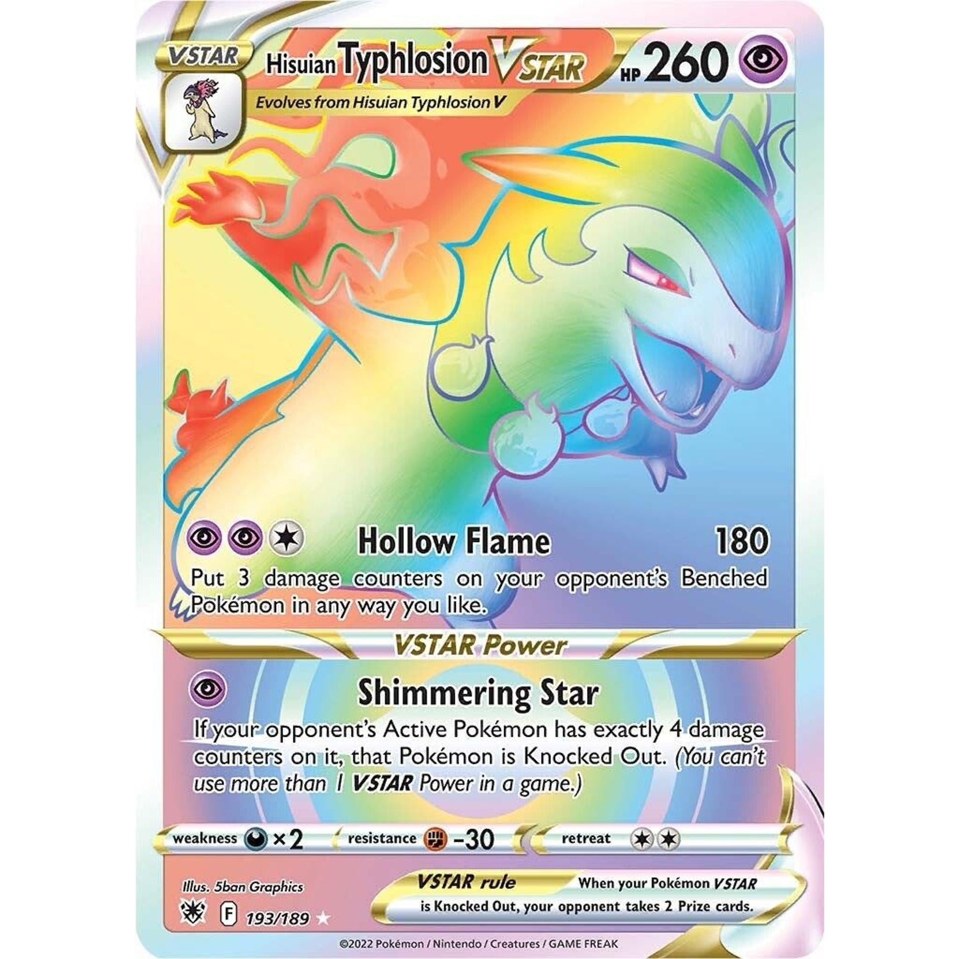 Image for Hisuian Typhlosion VSTAR (Secret) (193/189) (SWSH10) - Pokemon