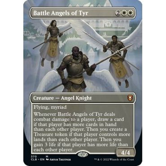 Image for Battle Angels of Tyr (Borderless) (370) (CLB) - Magic: The Gathering