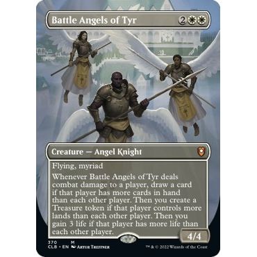 Image for Battle Angels of Tyr (Borderless) (370) (CLB) - Magic: The Gathering