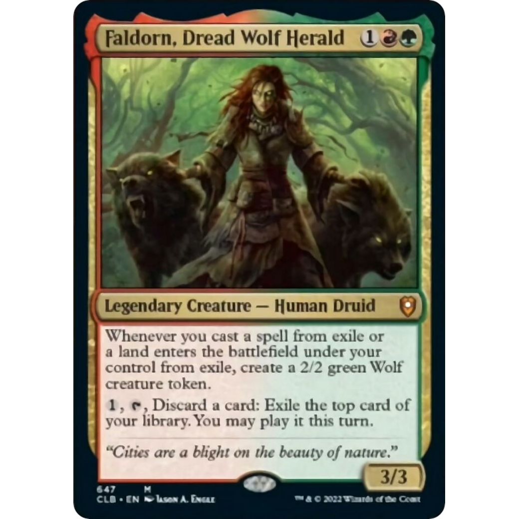 Image for Faldorn, Dread Wolf Herald (647) (CLB) - Magic: The Gathering