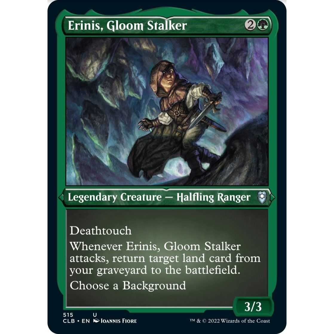 Image for Erinis, Gloom Stalker (Foil Etched) (515) (CLB) - Magic: The Gathering