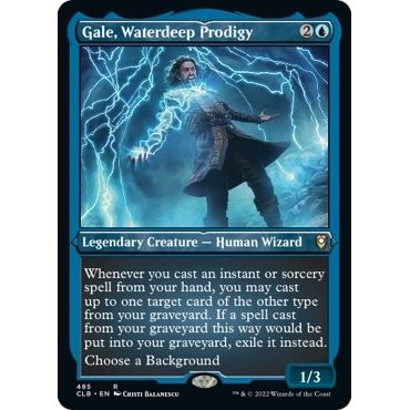 Image for Gale, Waterdeep Prodigy (Foil Etched) (485) (CLB) - Magic: The Gathering