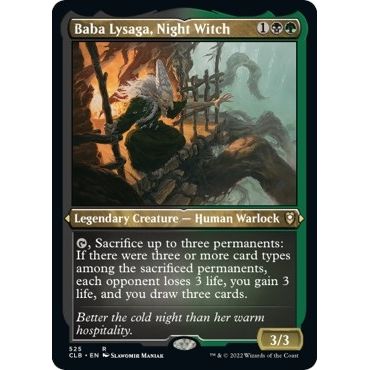 Image for Baba Lysaga, Night Witch (Foil Etched) (525) (CLB) - Magic: The Gathering
