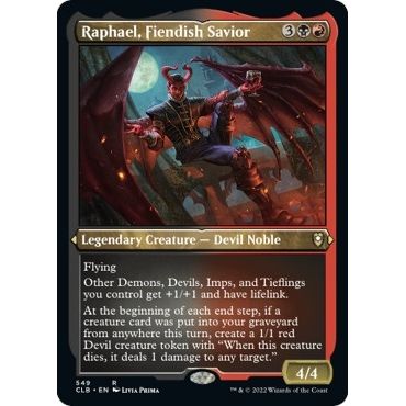 Image for Raphael, Fiendish Savior (Foil Etched) (549) (CLB) - Magic: The Gathering