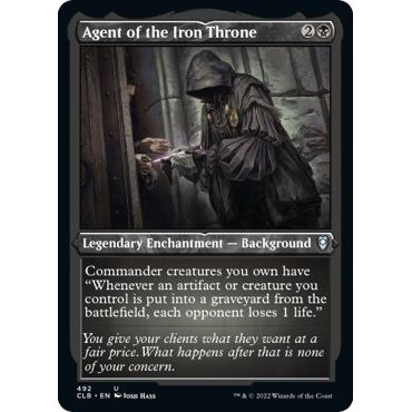 Image for Agent of the Iron Throne (Foil Etched) (492) (CLB) - Magic: The Gathering