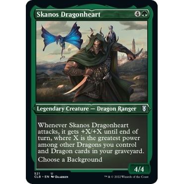 Image for Skanos Dragonheart (Foil Etched) (521) (CLB) - Magic: The Gathering