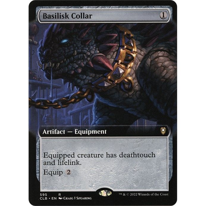 Image for Basilisk Collar (Extended Art) (595) (CLB) - Magic: The Gathering