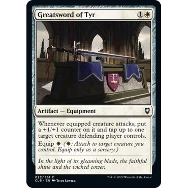 Image for Greatsword of Tyr (22) (CLB) - Magic: The Gathering