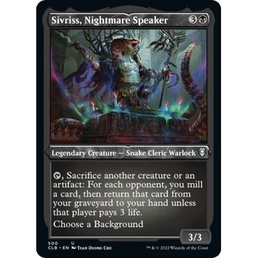 Image for Sivriss, Nightmare Speaker (Foil Etched) (500) (CLB) - Magic: The Gathering