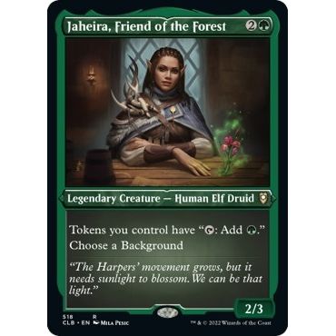 Image for Jaheira, Friend of the Forest (Foil Etched) (518) (CLB) - Magic: The Gathering