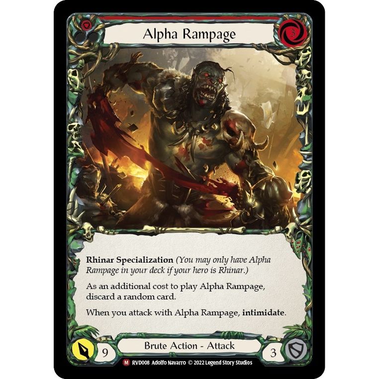 Image for Alpha Rampage (RVD008) (RVD/DVR) - Flesh and Blood TCG