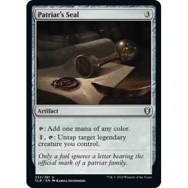 Image for Patriar's Seal (332) (CLB) - Magic: The Gathering