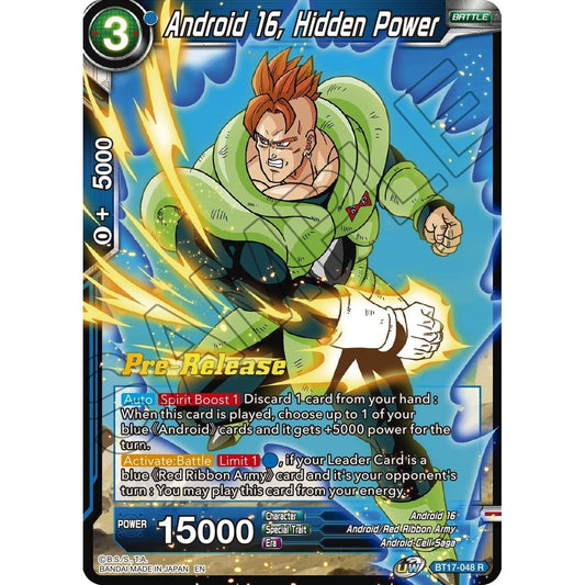 Image for Android 16, Hidden Power (BT17-048) (DBS-B17PRE) - Dragon Ball Super: Masters