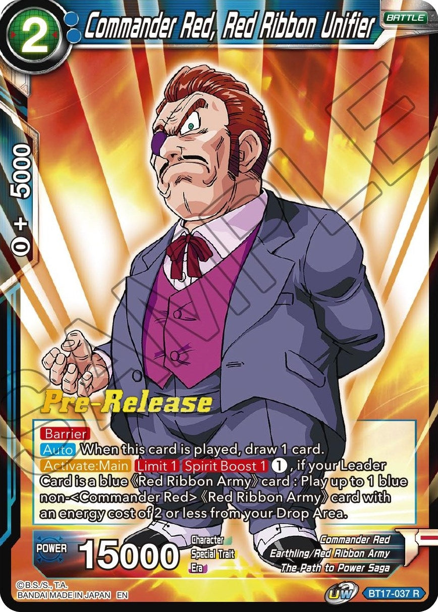 Image for Commander Red, Red Ribbon Unifier (BT17-037) (DBS-B17PRE) - Dragon Ball Super: Masters