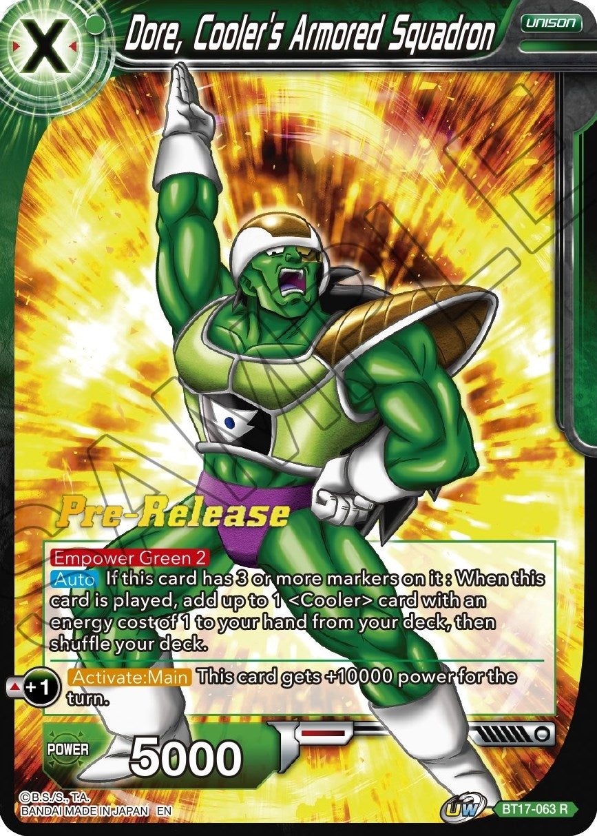 Image for Dore, Cooler's Armored Squadron (BT17-063) (DBS-B17PRE) - Dragon Ball Super: Masters