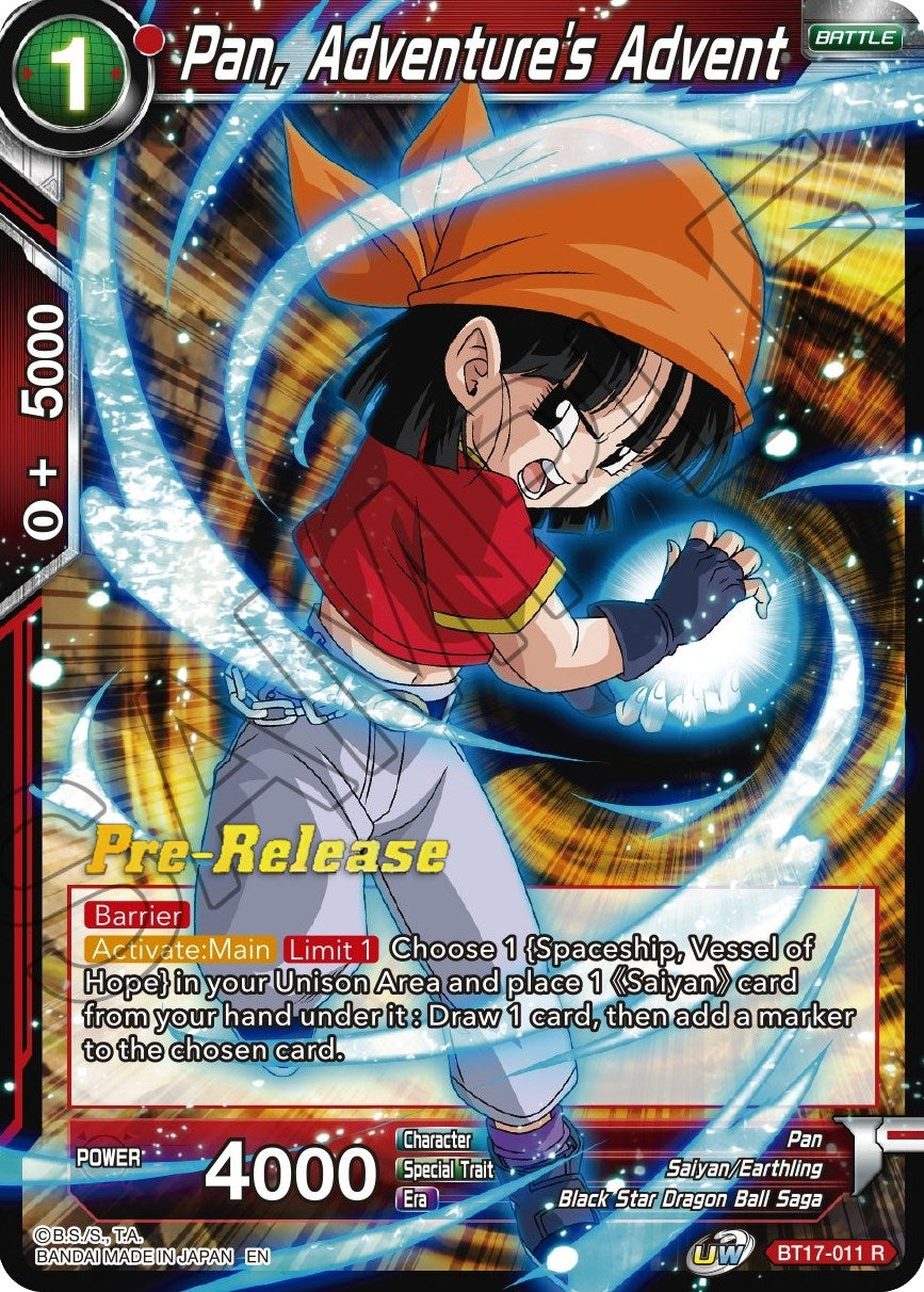 Image for Pan, Adventure's Advent (BT17-011) (DBS-B17PRE) - Dragon Ball Super: Masters