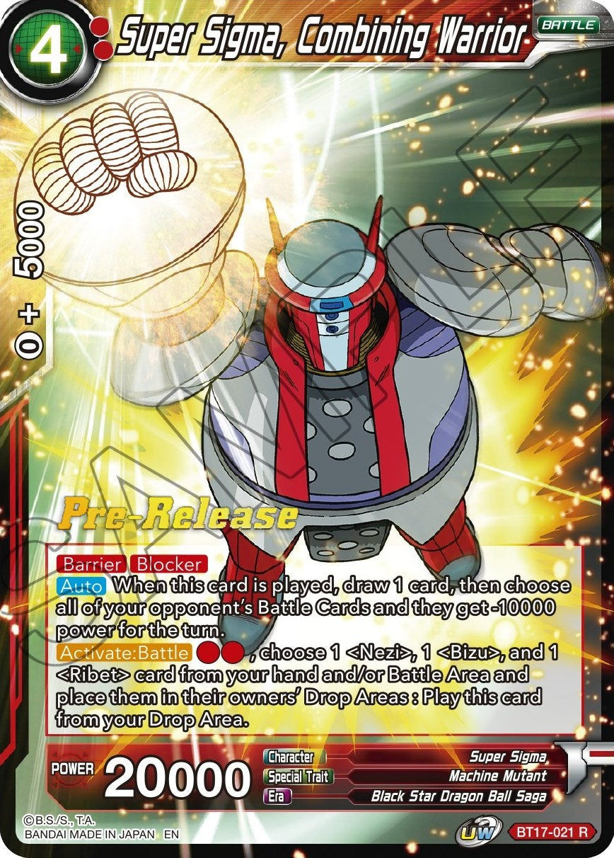 Image for Super Sigma, Combining Warrior (BT17-021) (DBS-B17PRE) - Dragon Ball Super: Masters