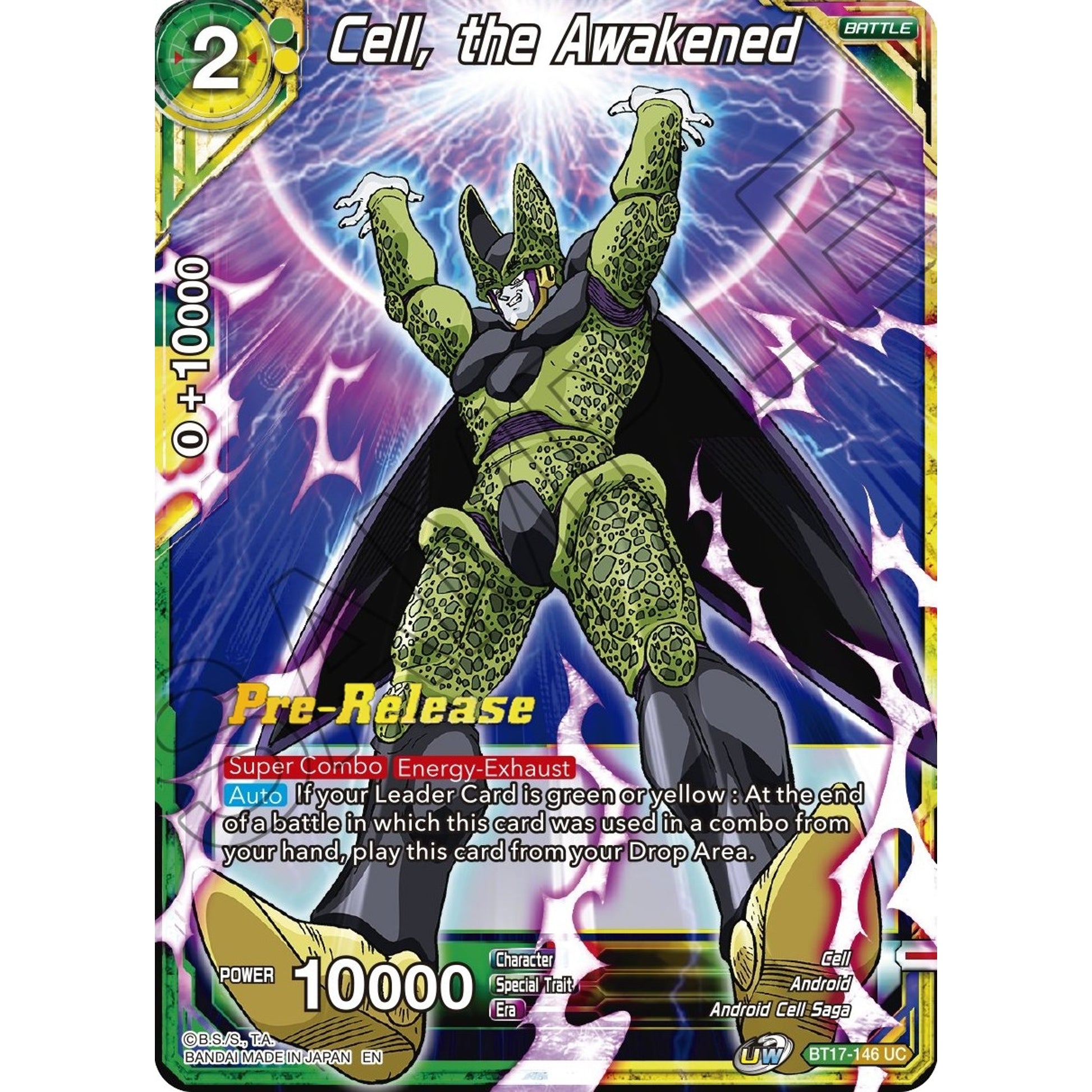 Image for Cell, the Awakened (BT17-146) (DBS-B17PRE) - Dragon Ball Super: Masters