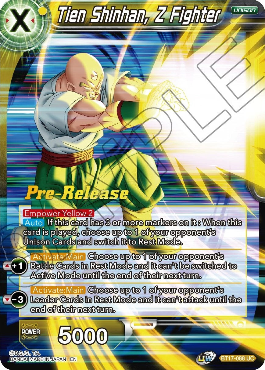 Image for Tien Shinhan, Z Fighter (BT17-088) (DBS-B17PRE) - Dragon Ball Super: Masters