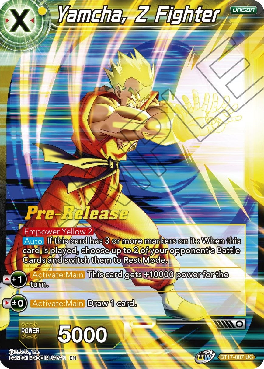 Image for Yamcha, Z Fighter (BT17-087) (DBS-B17PRE) - Dragon Ball Super: Masters