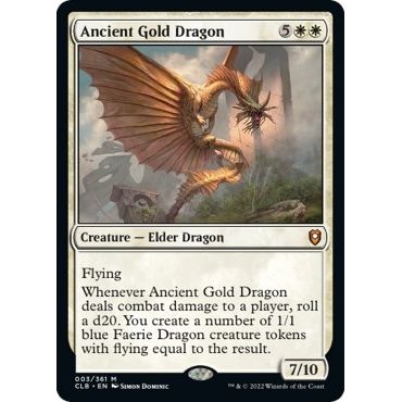 Image for Ancient Gold Dragon (3) (CLB) - Magic: The Gathering