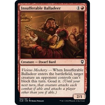 Image for Insufferable Balladeer (184) (CLB) - Magic: The Gathering