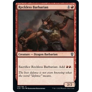 Image for Reckless Barbarian (193) (CLB) - Magic: The Gathering