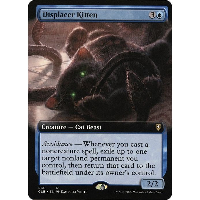 Image for Displacer Kitten (Extended Art) (560) (CLB) - Magic: The Gathering