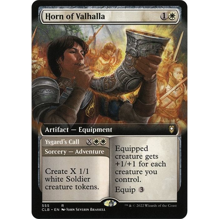 Image for Horn of Valhalla (Extended Art) (555) (CLB) - Magic: The Gathering