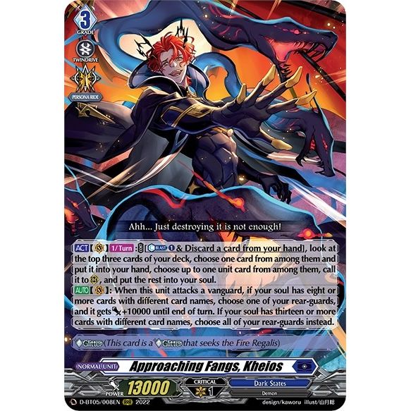 Image for Approaching Fangs, Kheios (D-BT05/008EN) (D-BT05) - Cardfight Vanguard