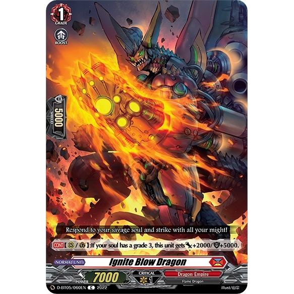 Image for Ignite Blow Dragon (D-BT05/060EN) (D-BT05) - Cardfight Vanguard