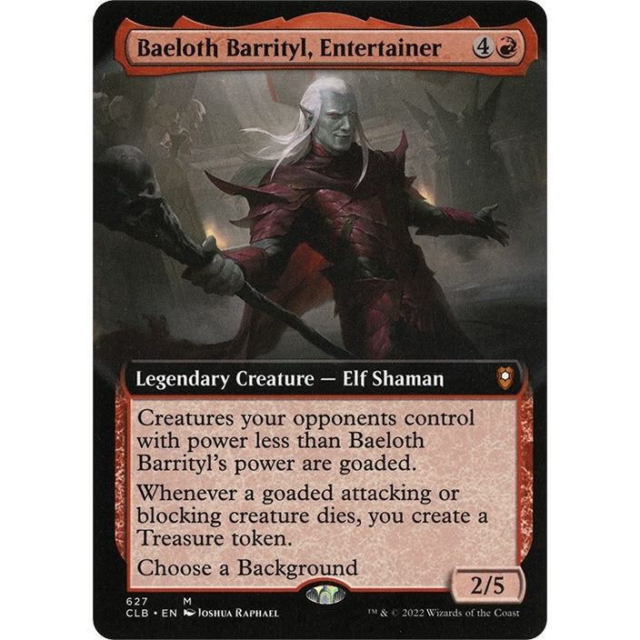 Image for Baeloth Barrityl, Entertainer (Extended Art) (627) (CLB) - Magic: The Gathering