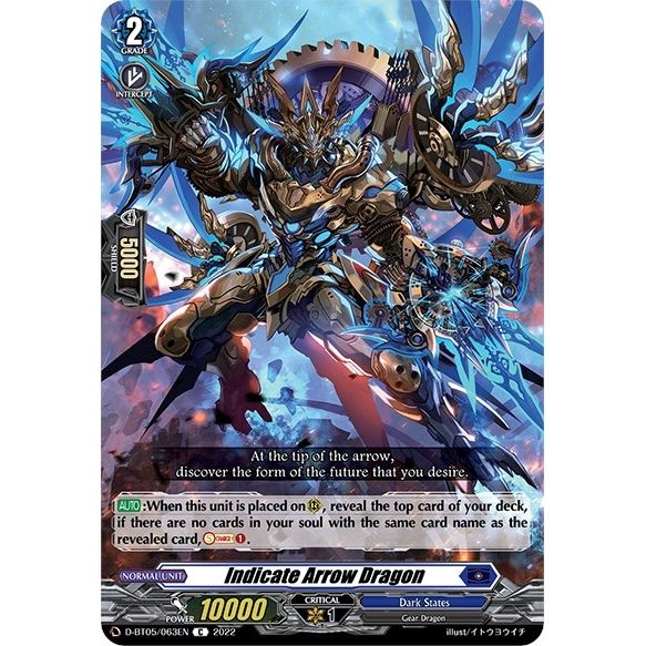 Image for Indicate Arrow Dragon (D-BT05/063EN) (D-BT05) - Cardfight Vanguard