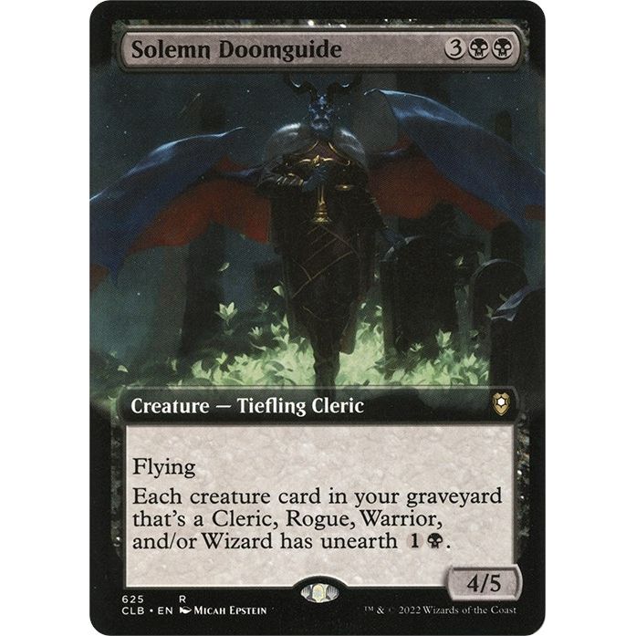 Image for Solemn Doomguide (Extended Art) (625) (CLB) - Magic: The Gathering
