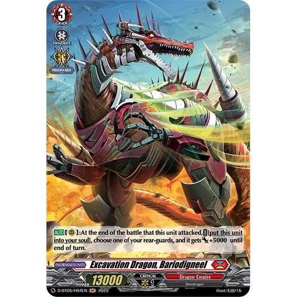Image for Excavation Dragon, Bariodigneel (Holo) (D-BT05/H04EN) (D-BT05) - Cardfight Vanguard