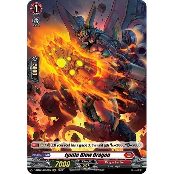Image for Ignite Blow Dragon (Holo) (D-BT05/H08EN) (D-BT05) - Cardfight Vanguard