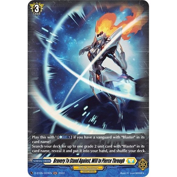 Image for Bravery To Stand Against, Will to Pierce Through (Holo) (D-BT05/H33EN) (D-BT05) - Cardfight Vanguard