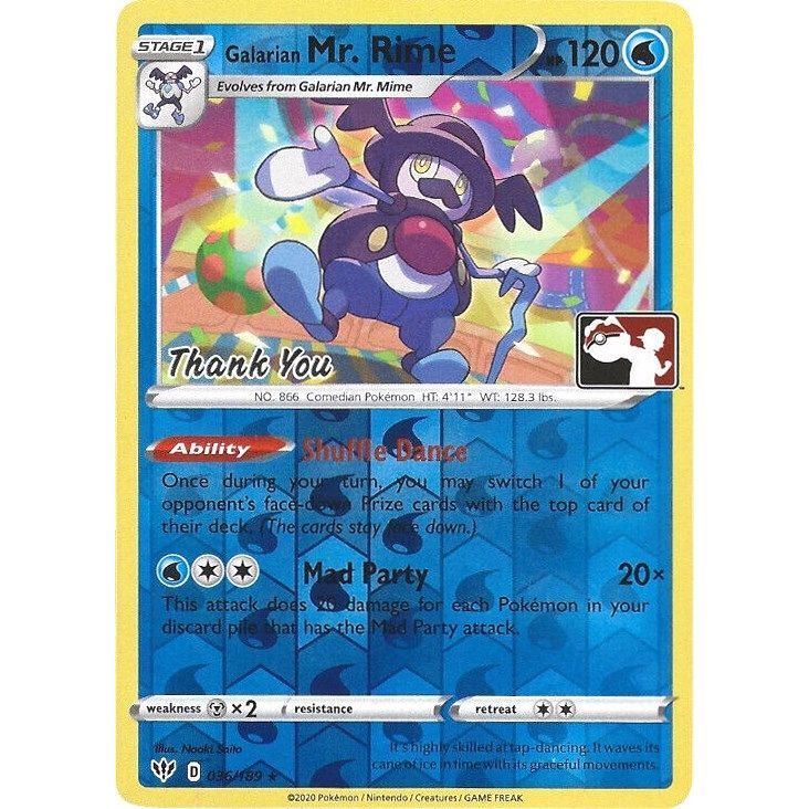 Image for Galarian Mr. Rime - 036/189 (Pokemon League) [Thank You] (036/189) (MCAP) - Pokemon